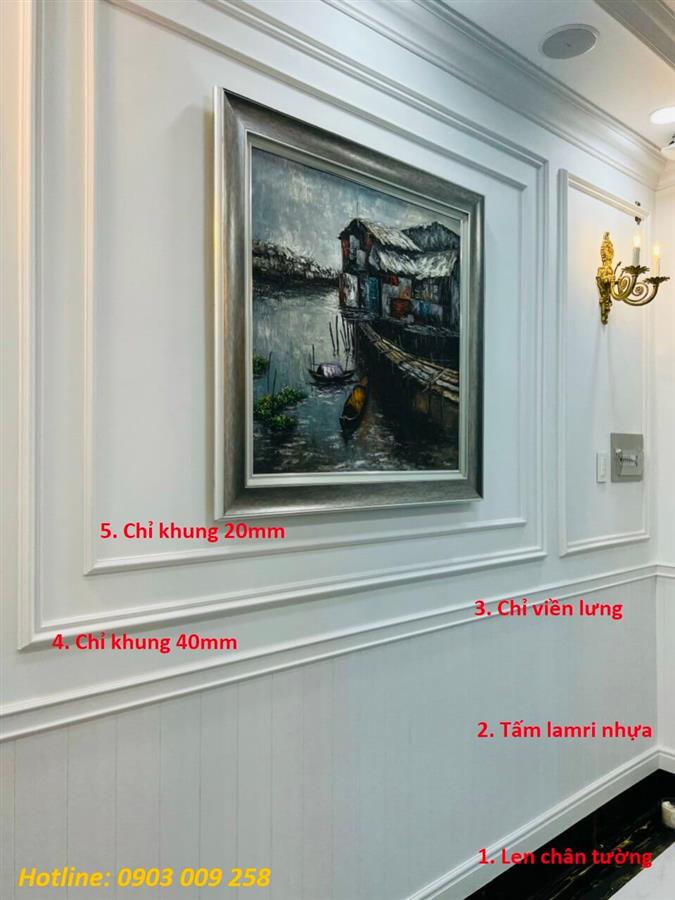 Tấm lamri nhựa ps ốp tường Hàn Quốc màu trắng NP-DM100T